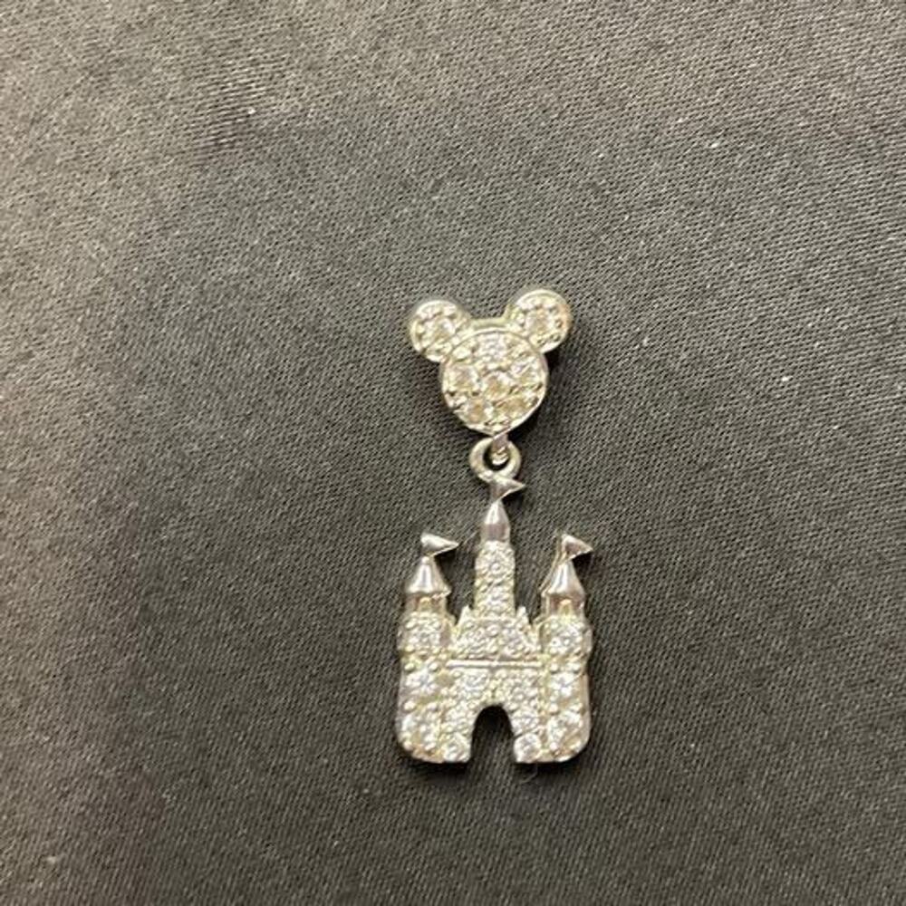 Disney Mickey Mouse Cinderella Castle Charm Pendant Crystal No Chain
